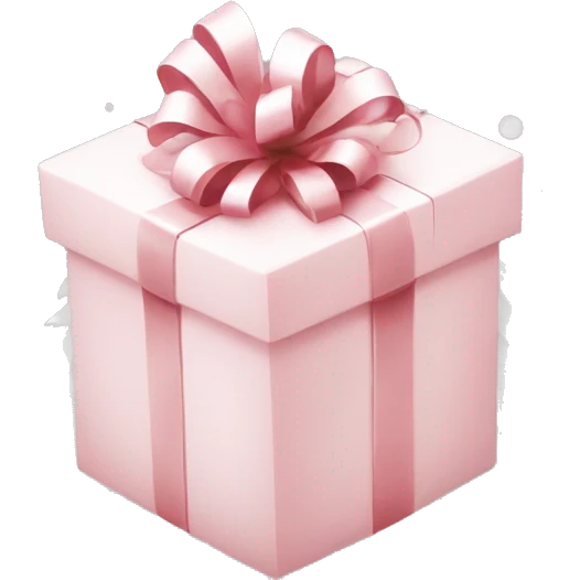 Light pink Christmas gifts under a white Christmas tree  emoji
