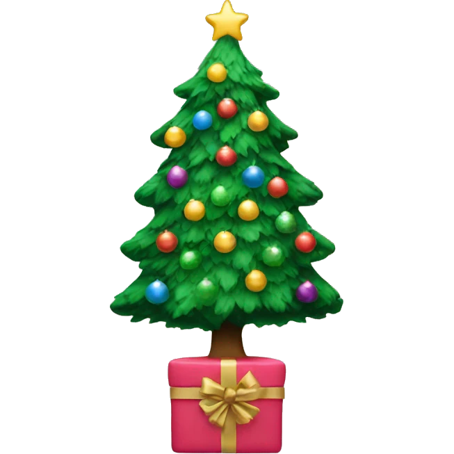 Flocked Christmas tree emoji