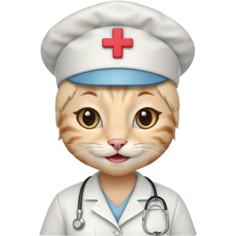 happy nurse cat emoji
