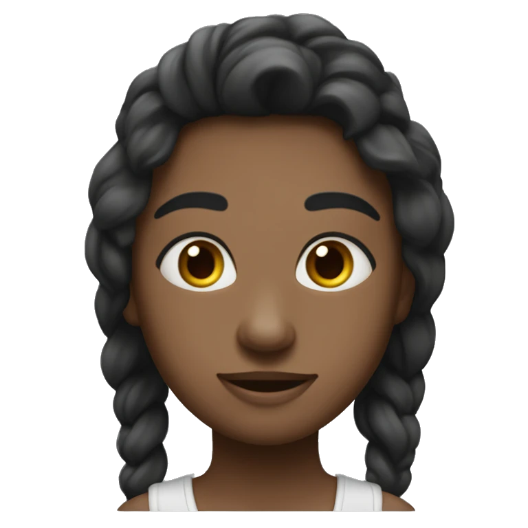 девушка с длинными черными волосами  emoji