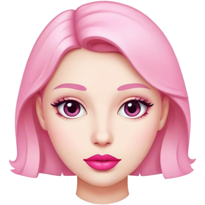 Kiss pink lips emoji