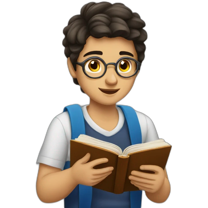 Armenian teenager reading book emoji