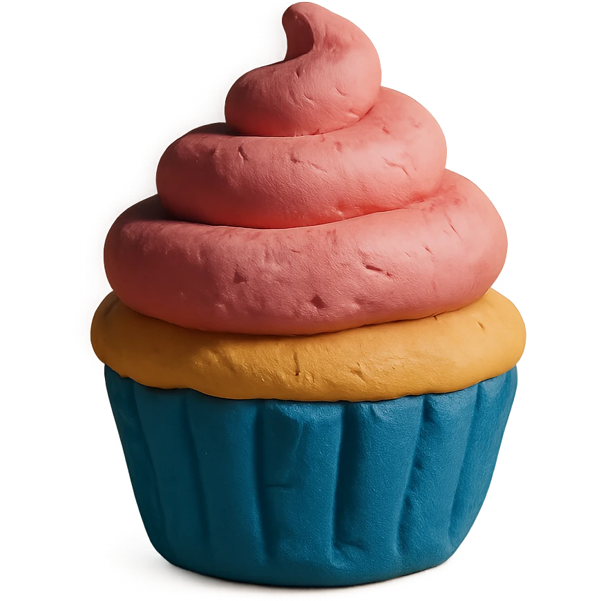 cupcake with pink icing emoji