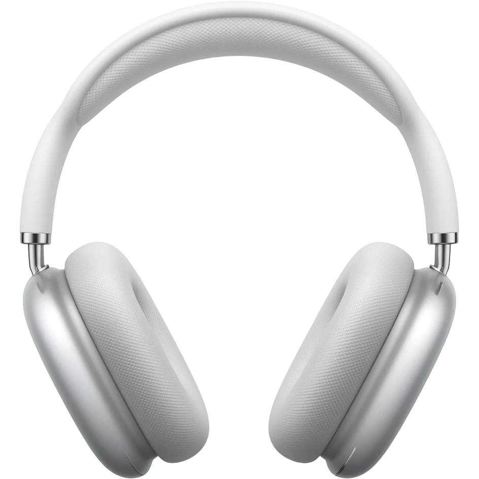 cream white apple headphones emoji