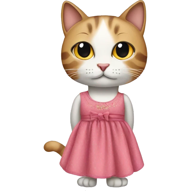 Cat wearing dress  emoji