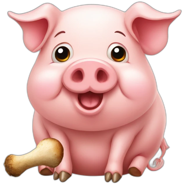 pig high with mushroom emoji