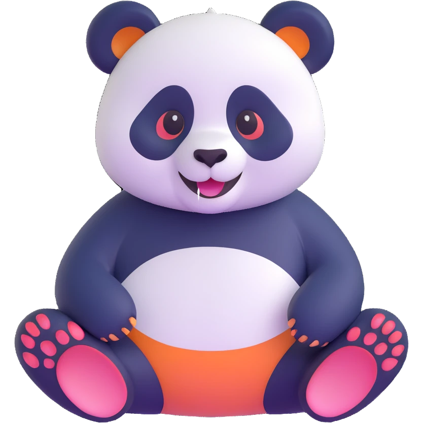 grinning panda emoji