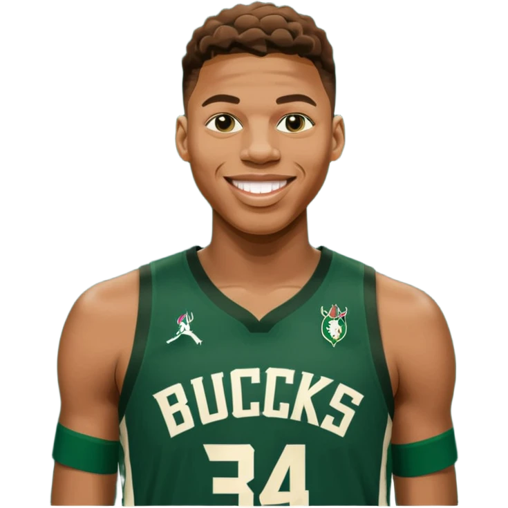 giannis smiling Bucks number 34 emoji
