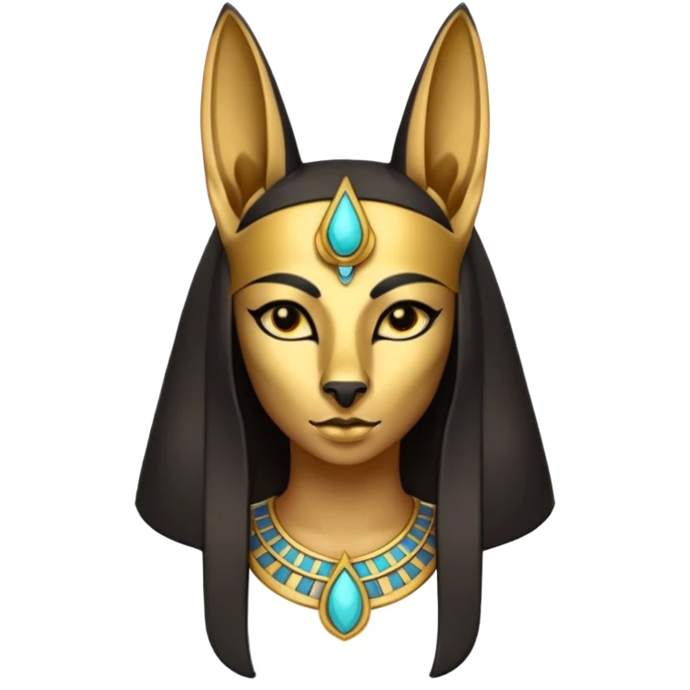  setting posed young feminine Anubis  emoji