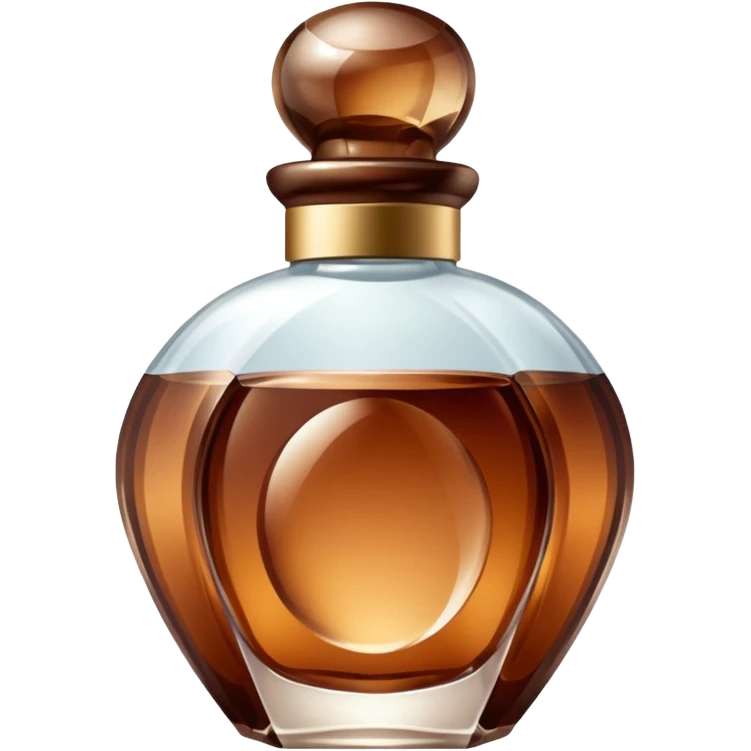 Organic cosmetic in a brown cristal bottle emoji