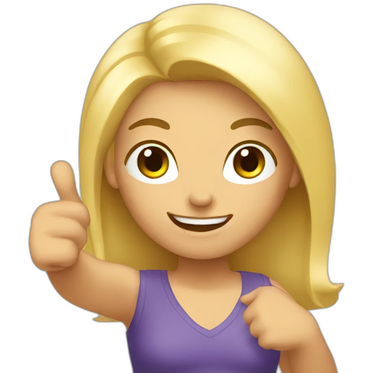 Blond woman thumbs up emoji