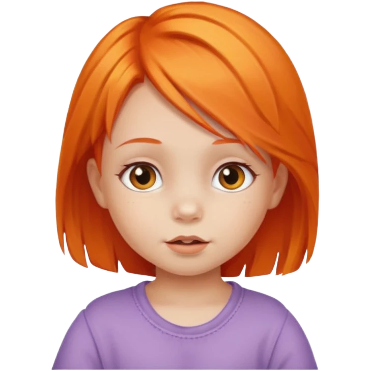girl baby with orange hair emoji