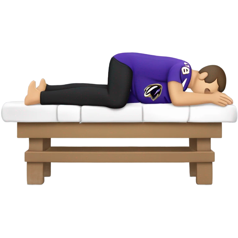 Baltimore Ravens Justin Tucker getting massage emoji