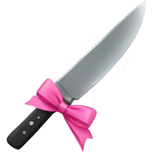 Knife with a pink bow  emoji
