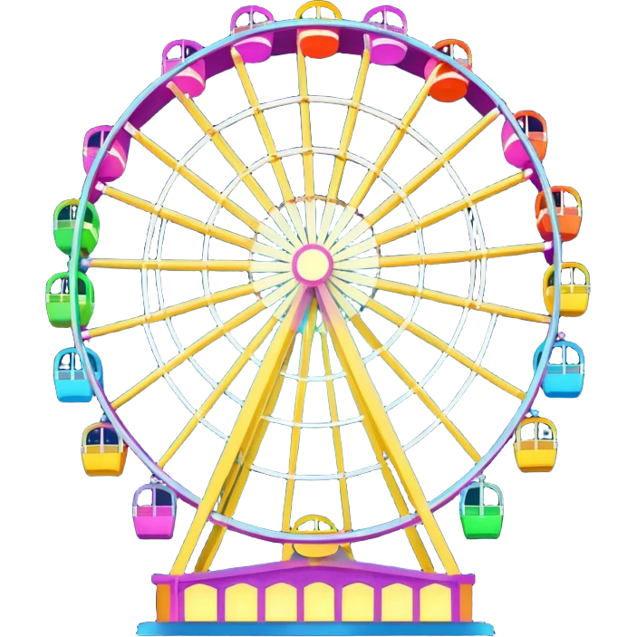 Ferris Wheel with lights
 emoji