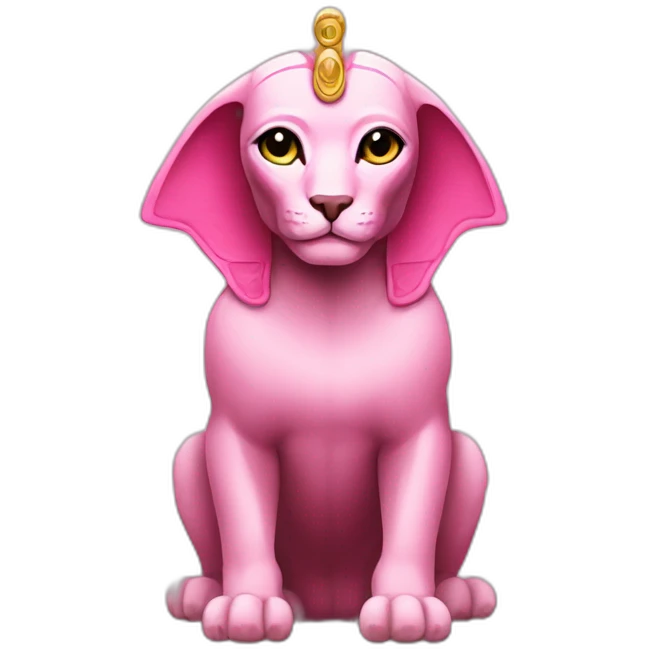 Pink Sphinx in suite emoji