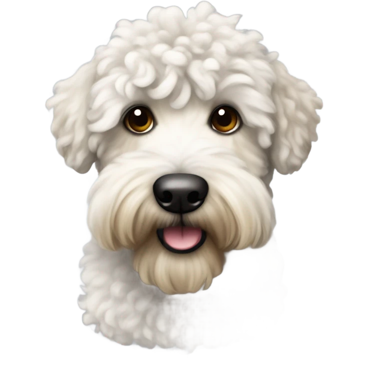 Whoodle black and white emoji