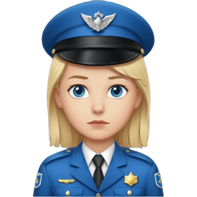 Blonde hair, blue eyed, SS officer emoji