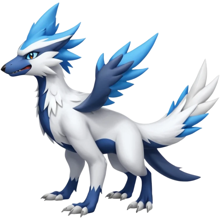 Nargacuga-Silvally-Wolf-Latios-fusion, full body  emoji