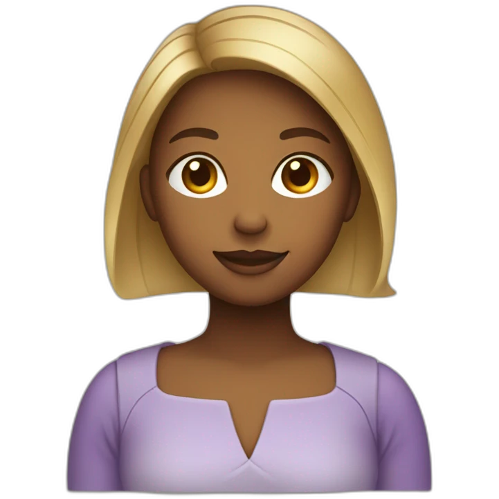 Fille avec un dégradé de couleur emoji
