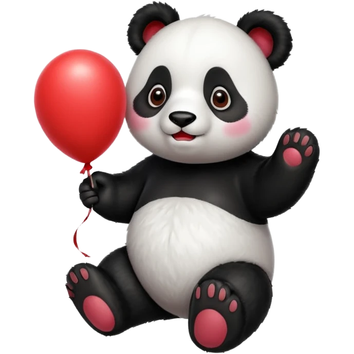panda with balloon emoji