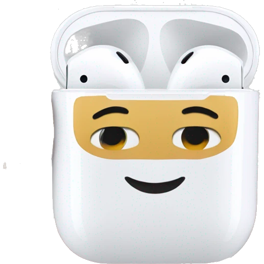 AirPods with the name Jackie on them  emoji