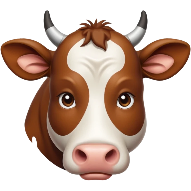 Depressed cow emoji