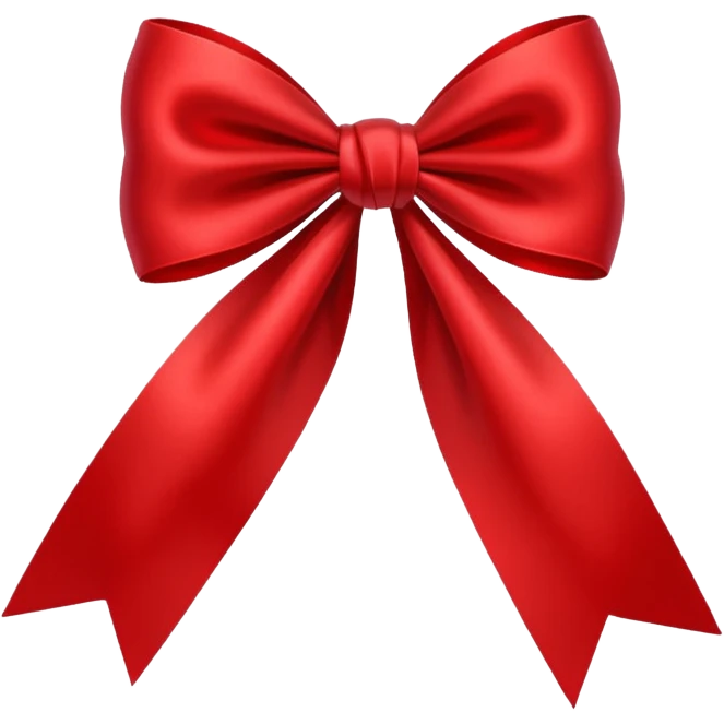 Élégant red bow emoji