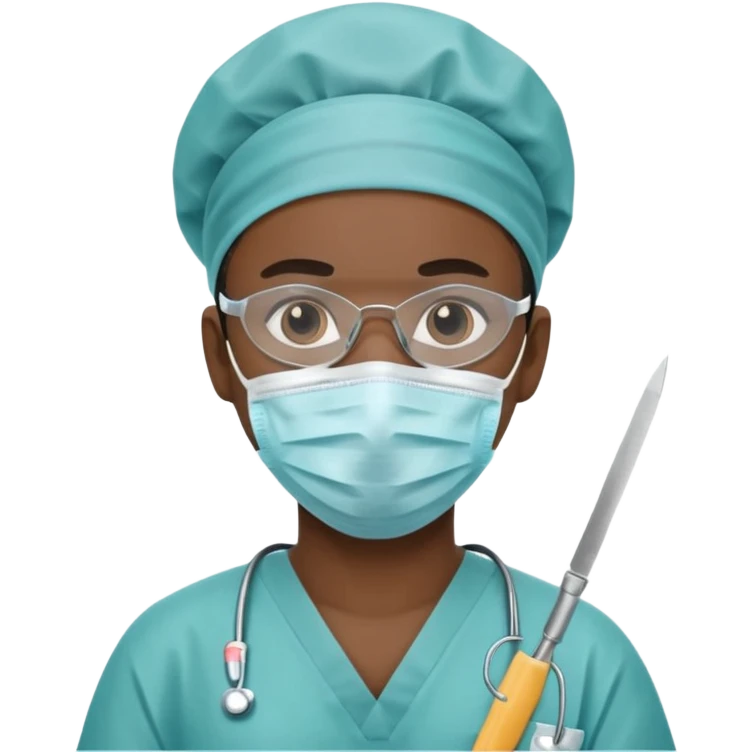 Black surgeon emoji