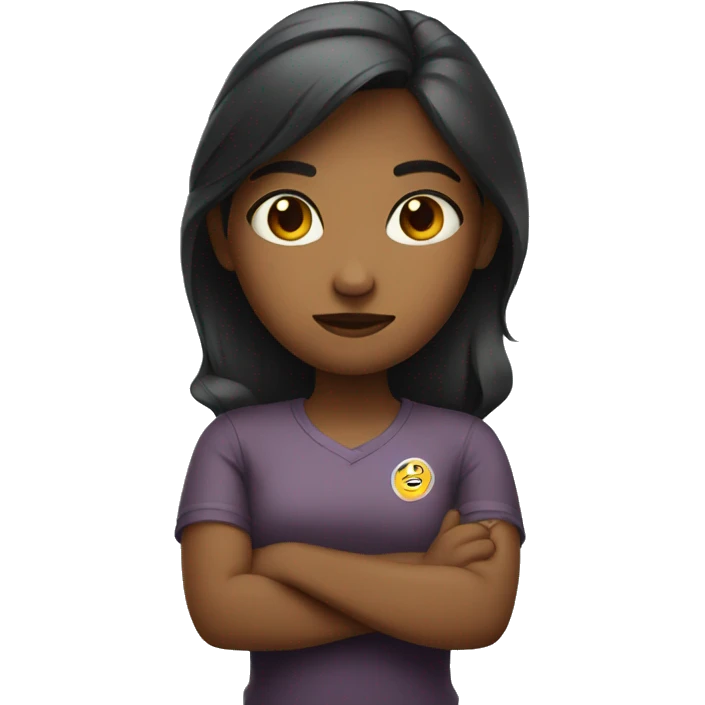 girl with crossed arms emoji