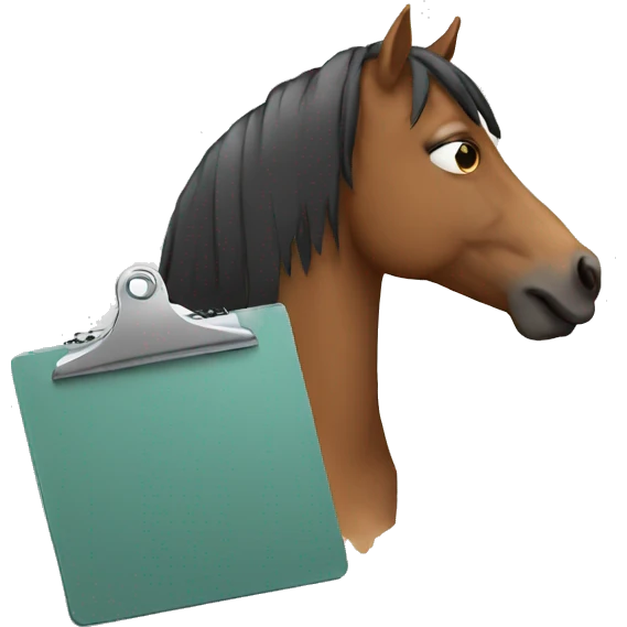 horse with a clipboard emoji