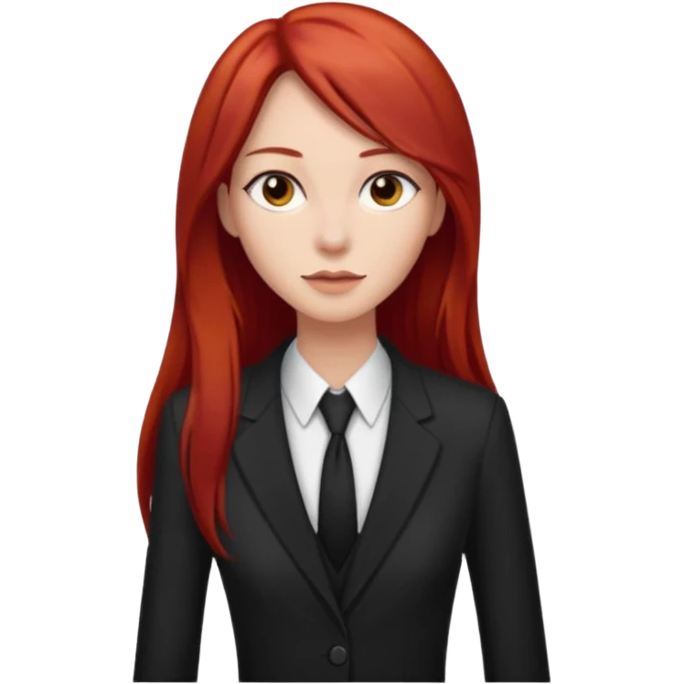 Mujer flaca con cabello largo color rojo color de piel blanca, Hombre de color medio moreno con cabello color negro, flaco emoji