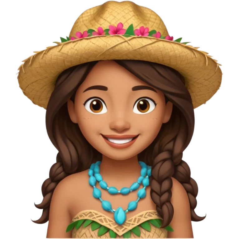 Moana wear Hawaii's hat version emoji