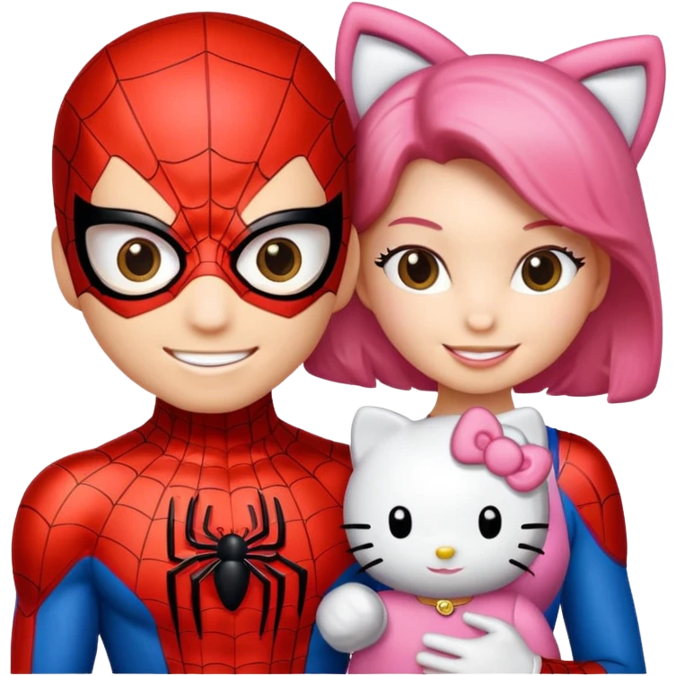  اسپایدرمن هلو کیتی اسپایدر من emoji