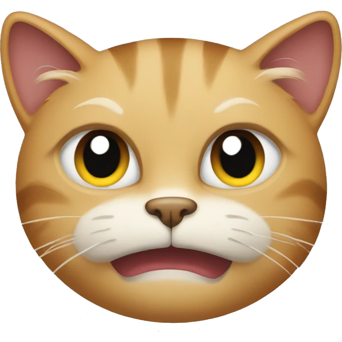 Cat with a disgusted face emoji