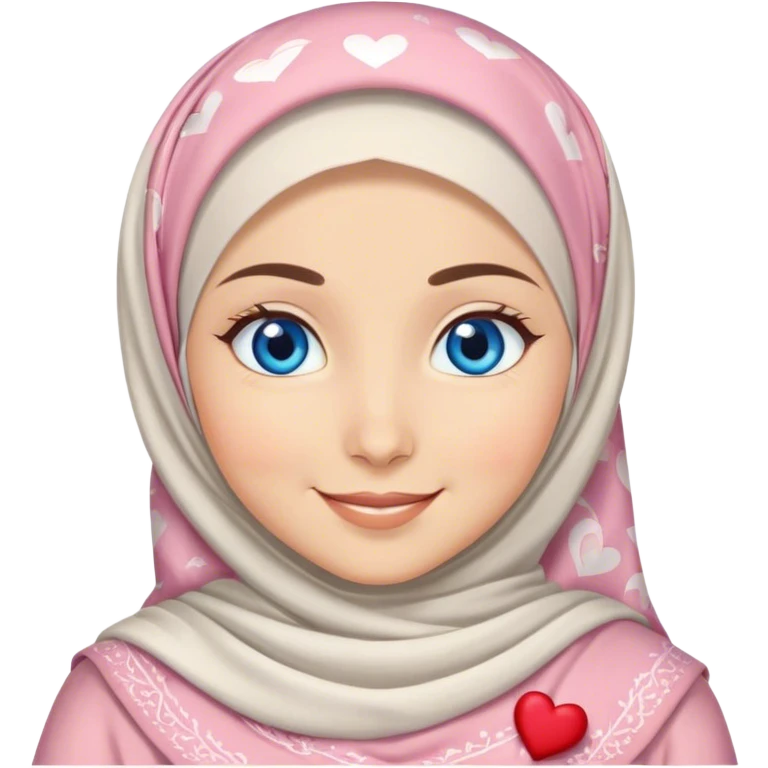 Turkish beautiful finish Konya girl blue eyes with hijab and islamic dress she Smiling Face with Hearts emoji