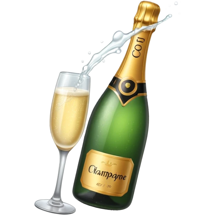 Champaine bottle emoji