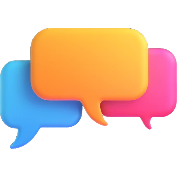 white 3d speech bubble emoji
