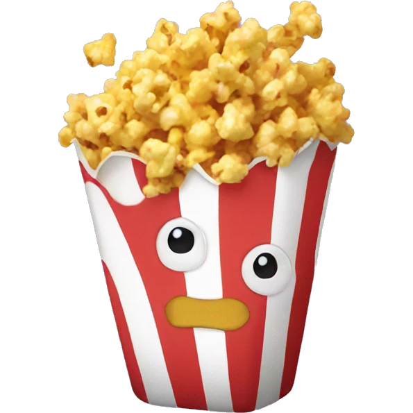Acid color pop corn emoji