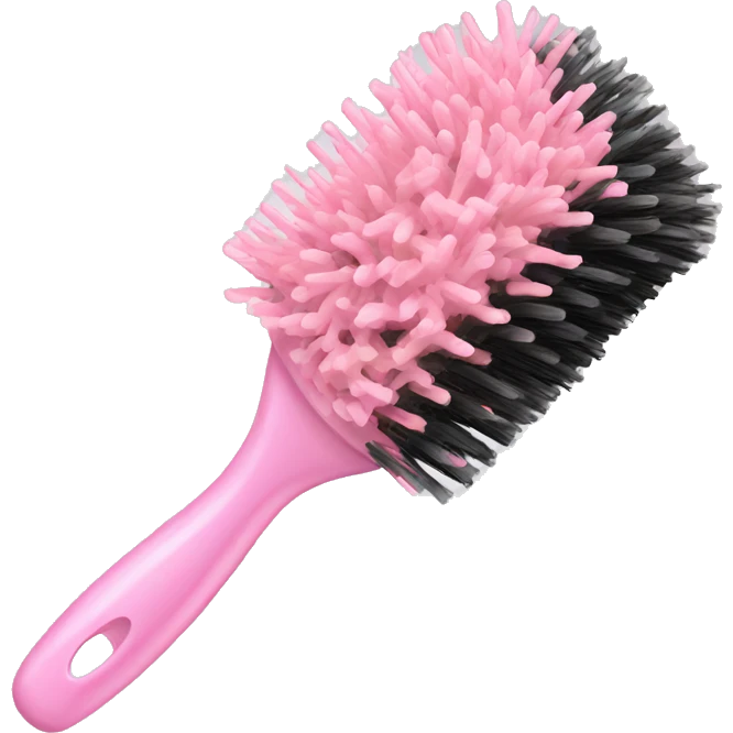 Light pink hair brush  emoji