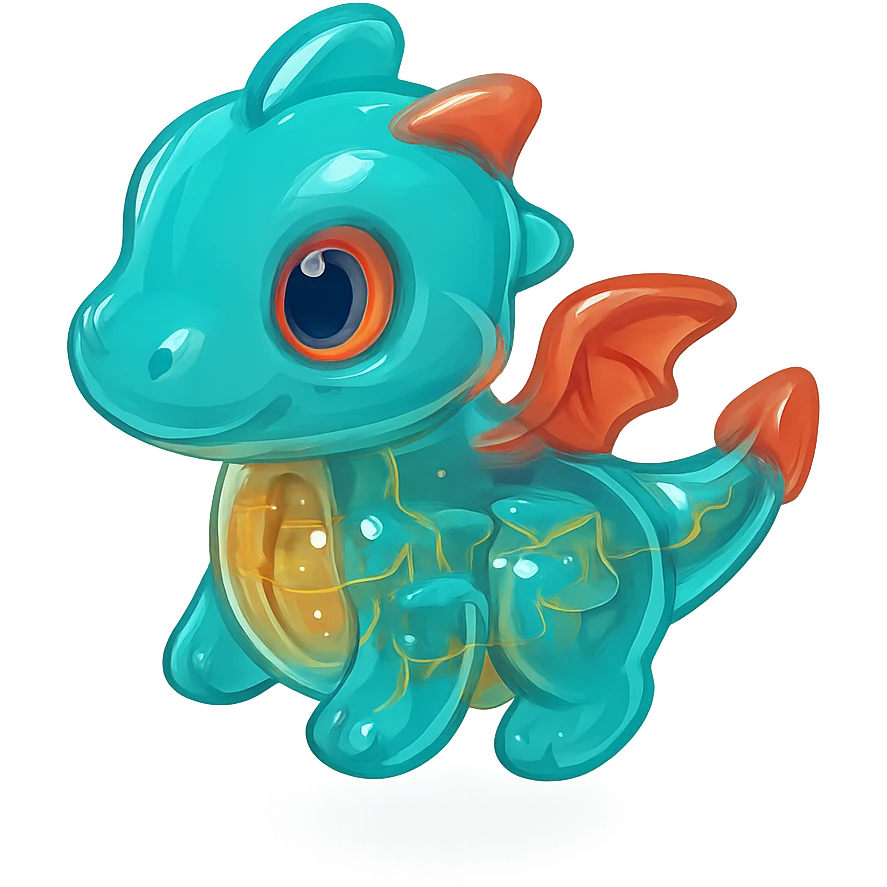 small colorful baby dragon emoji