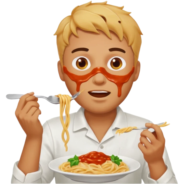 the man who eats pasta emoji