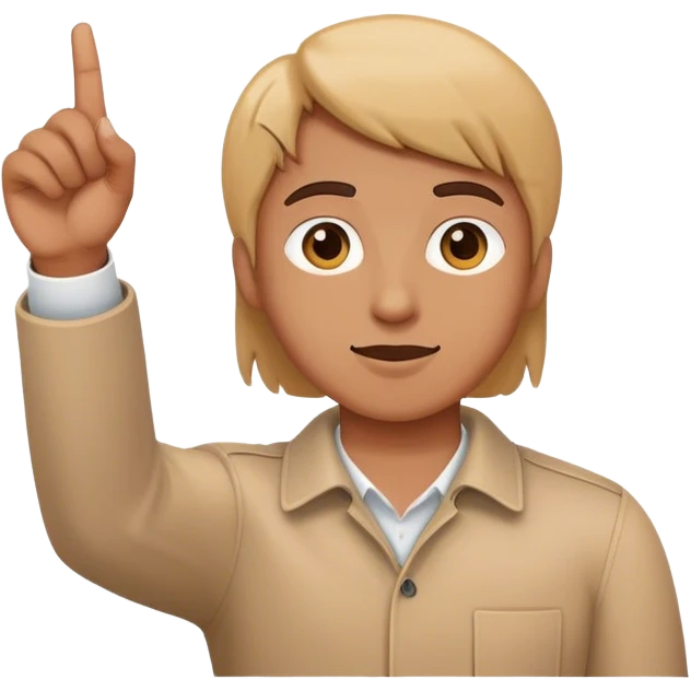 a person pointing smartphone upwards emoji