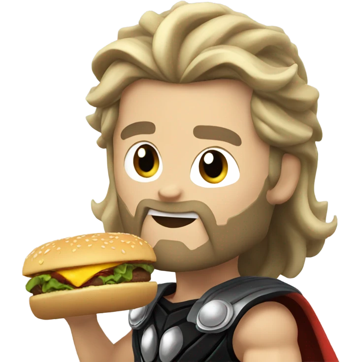 Thor eating burger  emoji