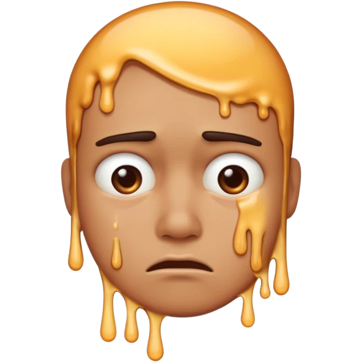 Annoyed melting  emoji
