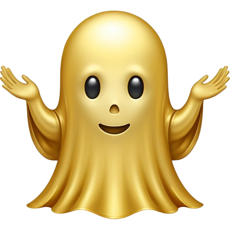Gold samsung ghost emoji