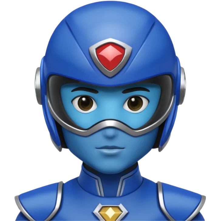 Power ranger blue emoji