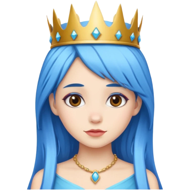 blue bun haired princess  emoji