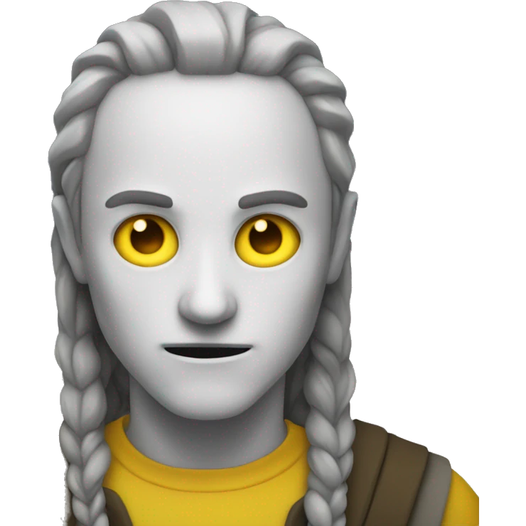 yellow moon with deadpan look emoji