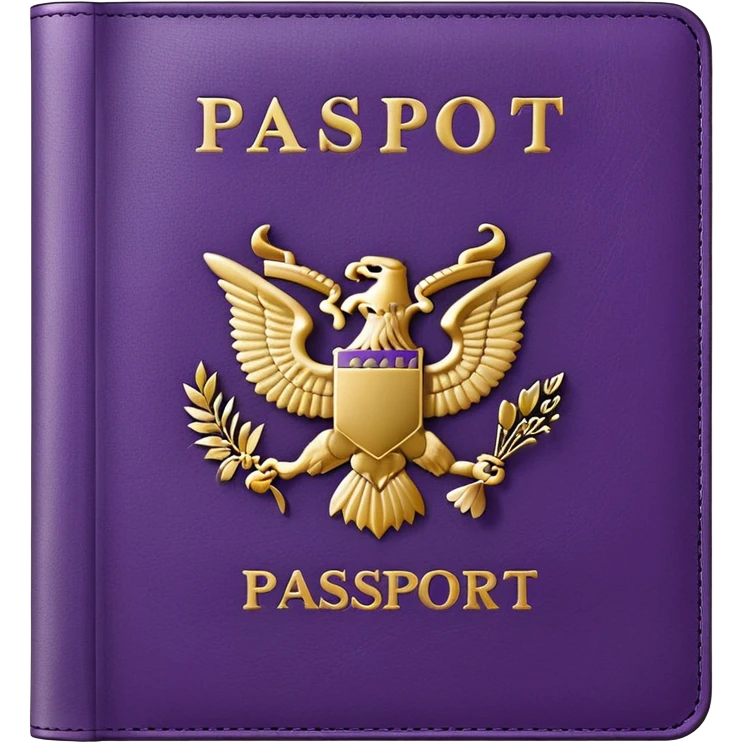 Purple passport emoji